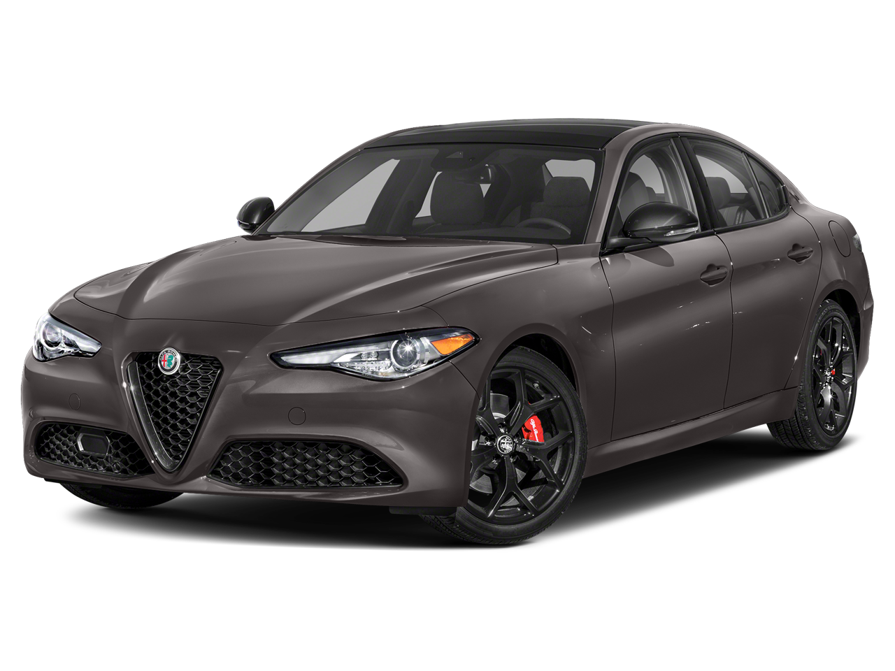 2022 Alfa Romeo Giulia Veloce AWD in Vesuvio Gray Metallic — front three-quarter view