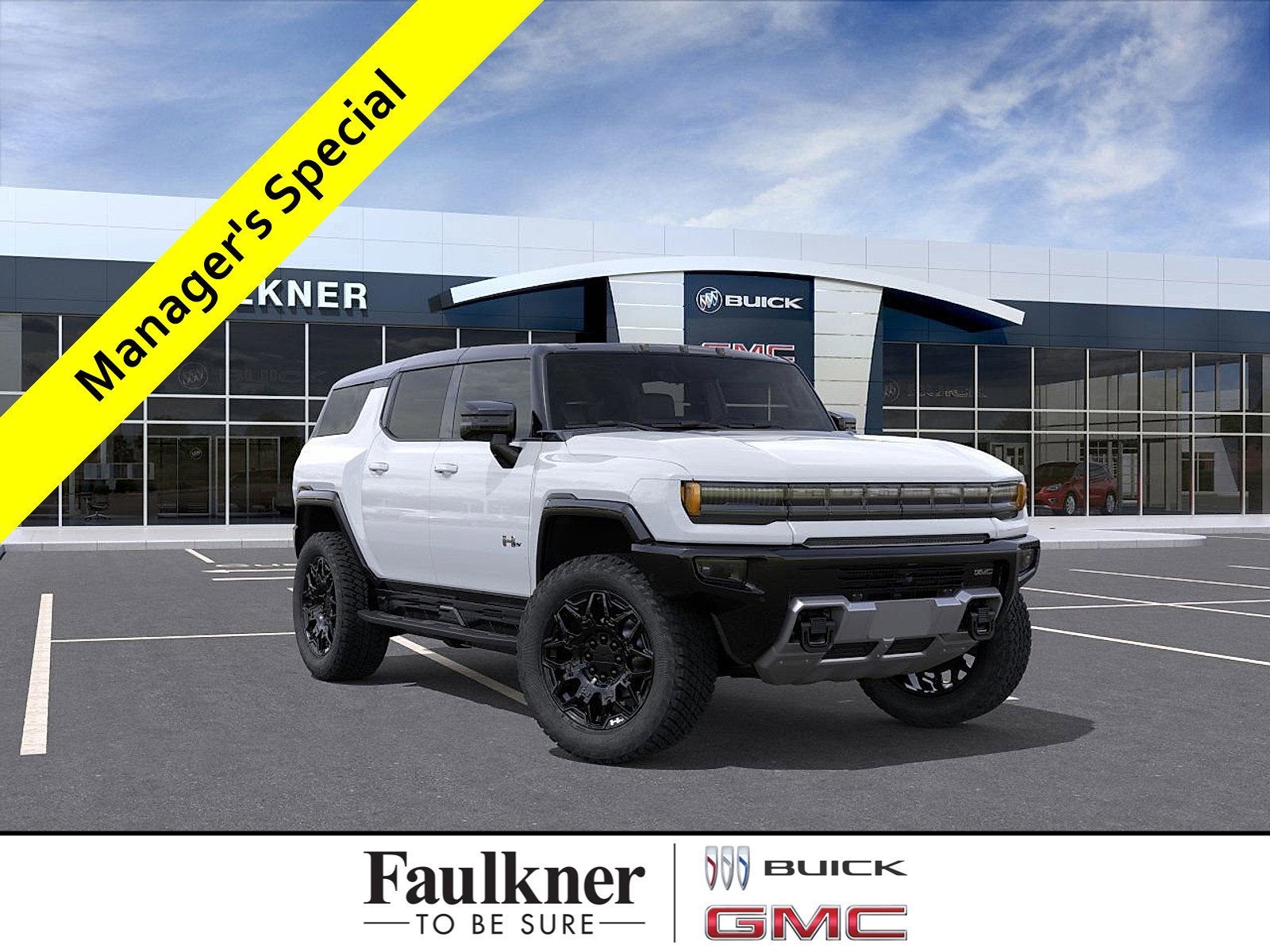 2026 GMC HUMMER EV SUV 2X in Interstellar White — front three-quarter view
