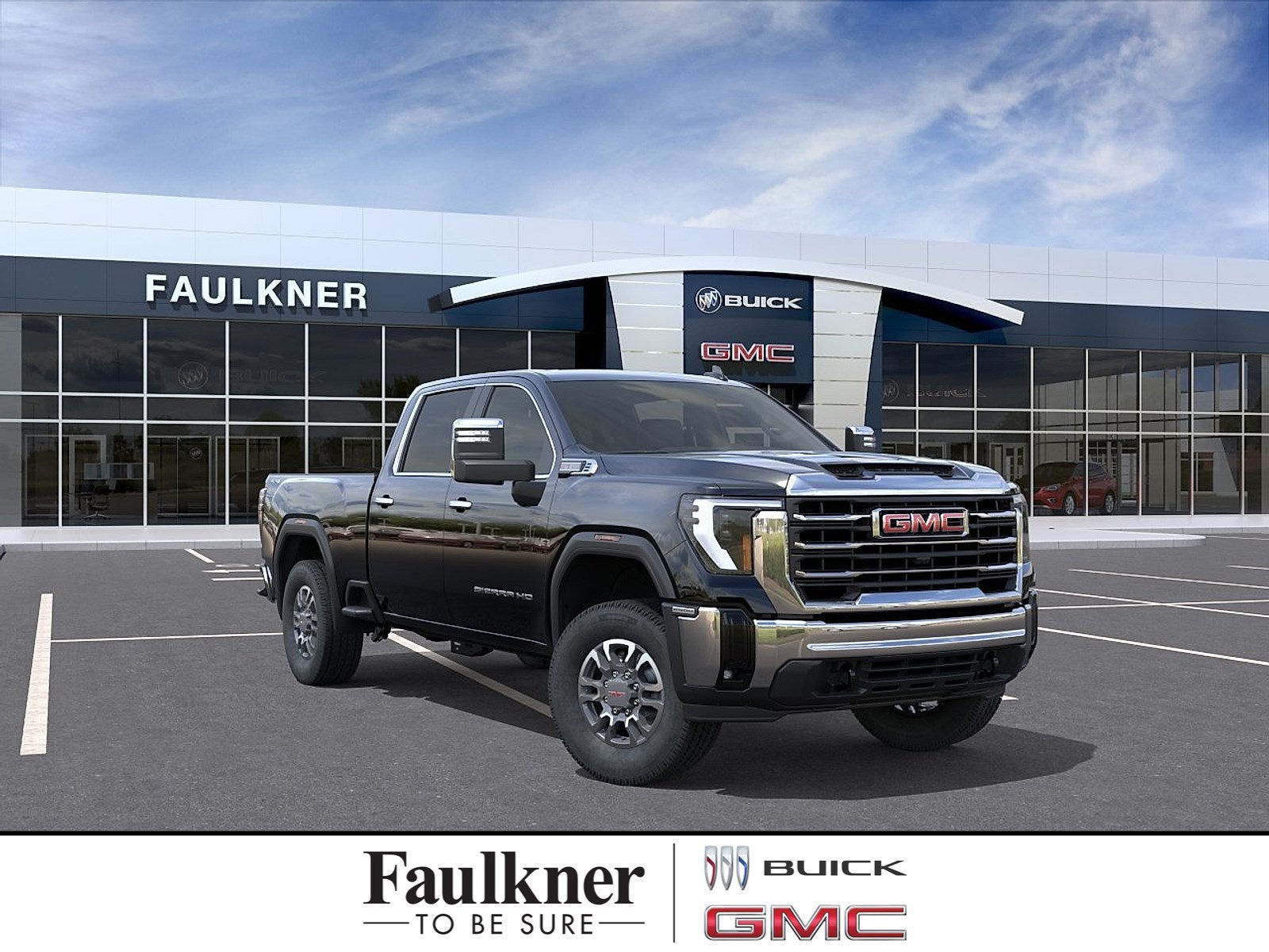 2026 GMC Sierra 2500 HD SLT in Onyx Black — front three-quarter view