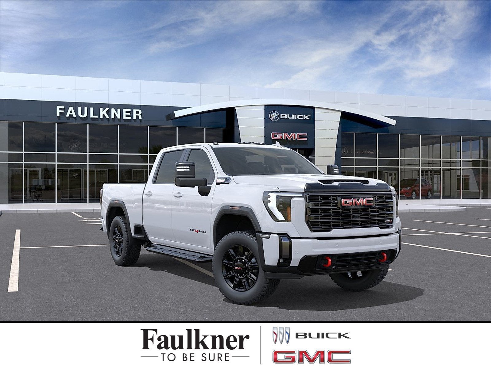 2026 GMC Sierra 2500 HD AT4 in Summit White — front three-quarter view