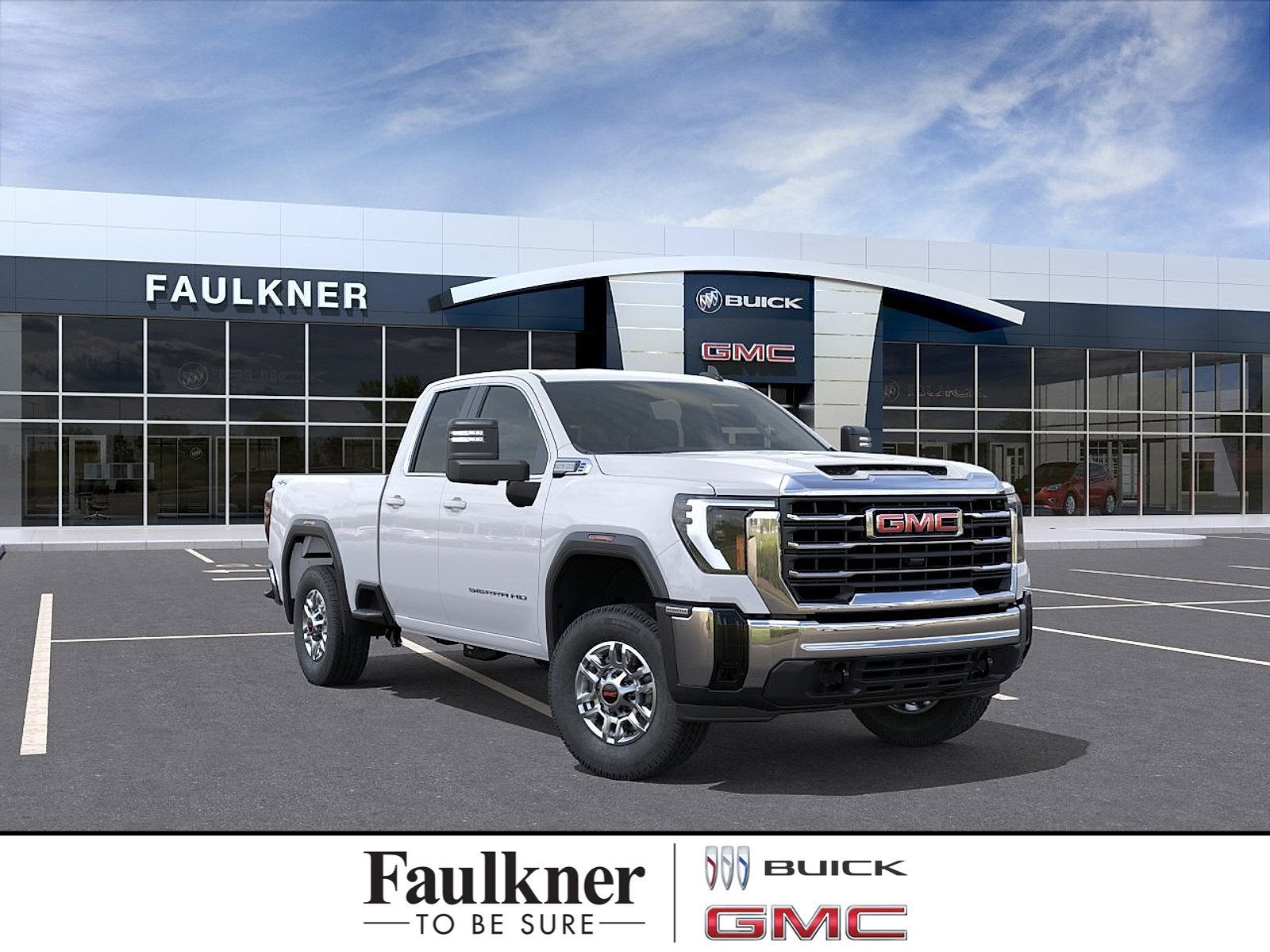 2026 GMC Sierra 2500 HD SLE in Summit White — front three-quarter view