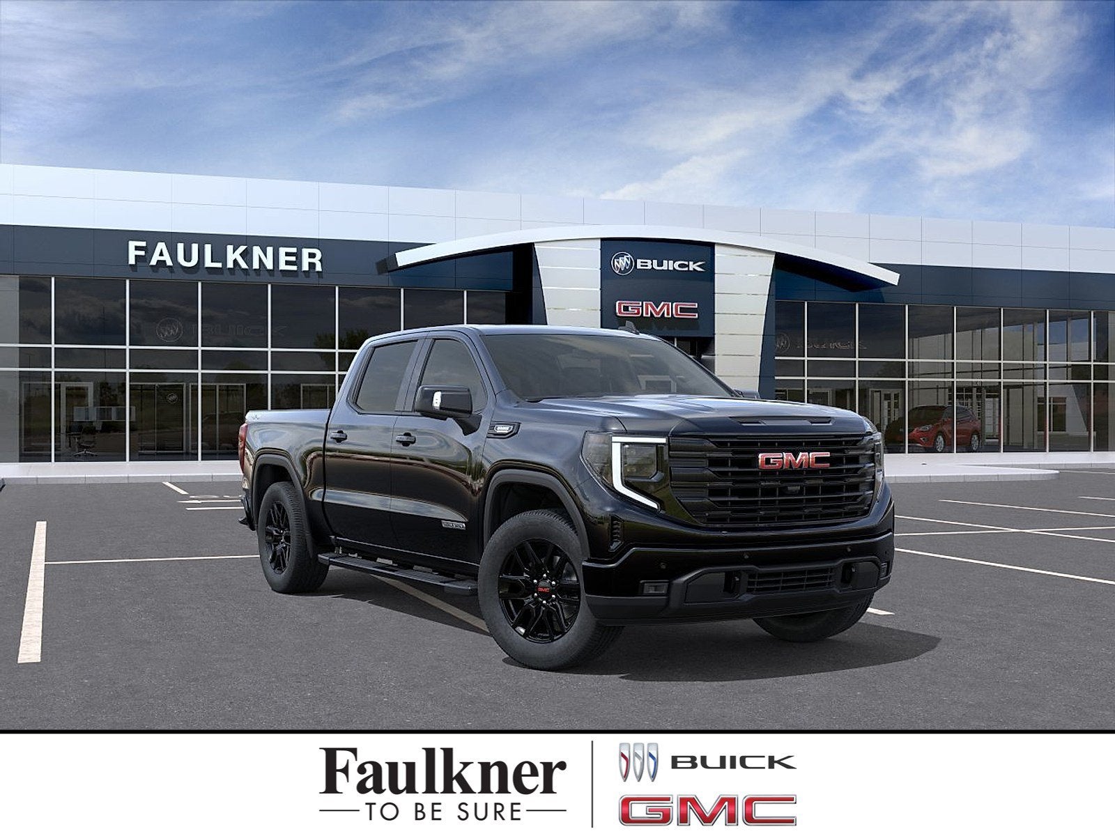 2026 GMC Sierra 1500 Elevation in Onyx Black — front three-quarter view