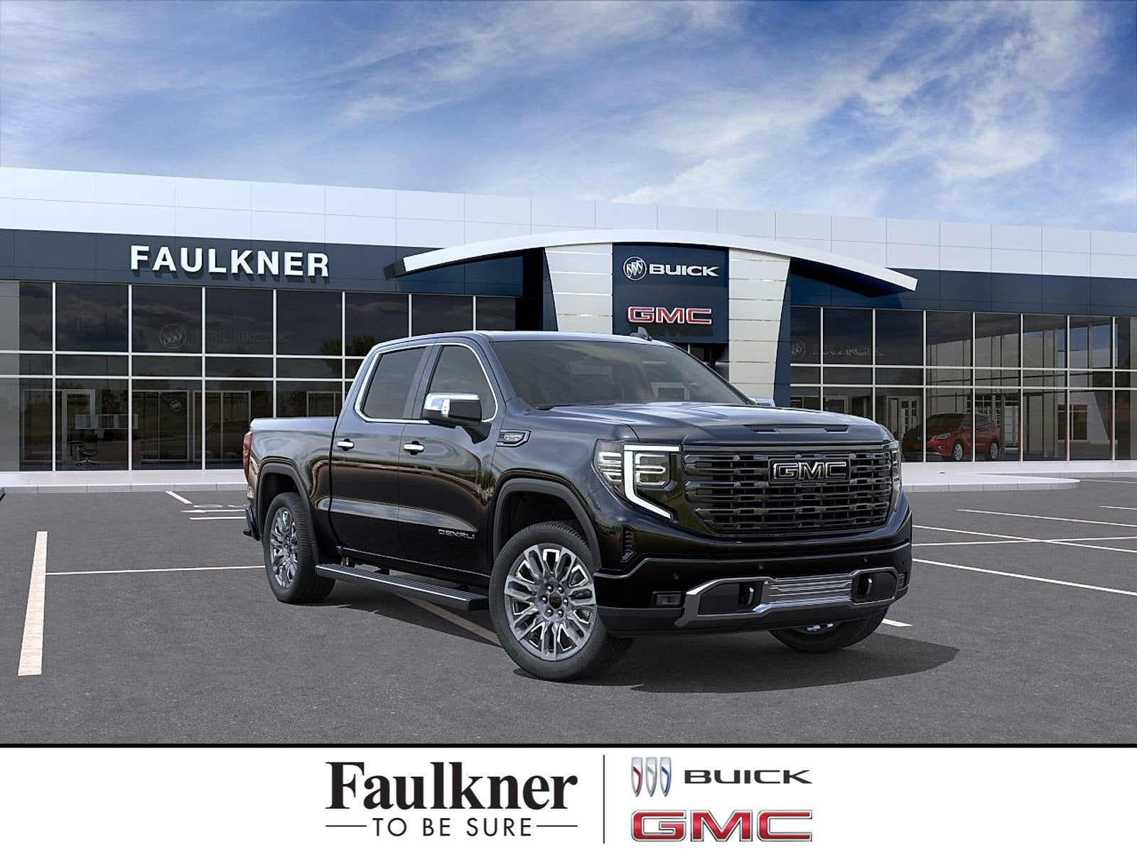 2026 GMC Sierra 1500 Denali Ultimate in Onyx Black — front three-quarter view