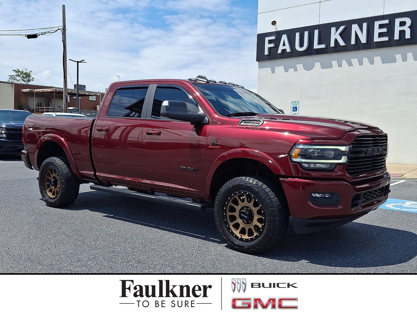 2021 RAM 2500 Laramie Crew Cab 4x4 6'4" Box in Red — front three-quarter view