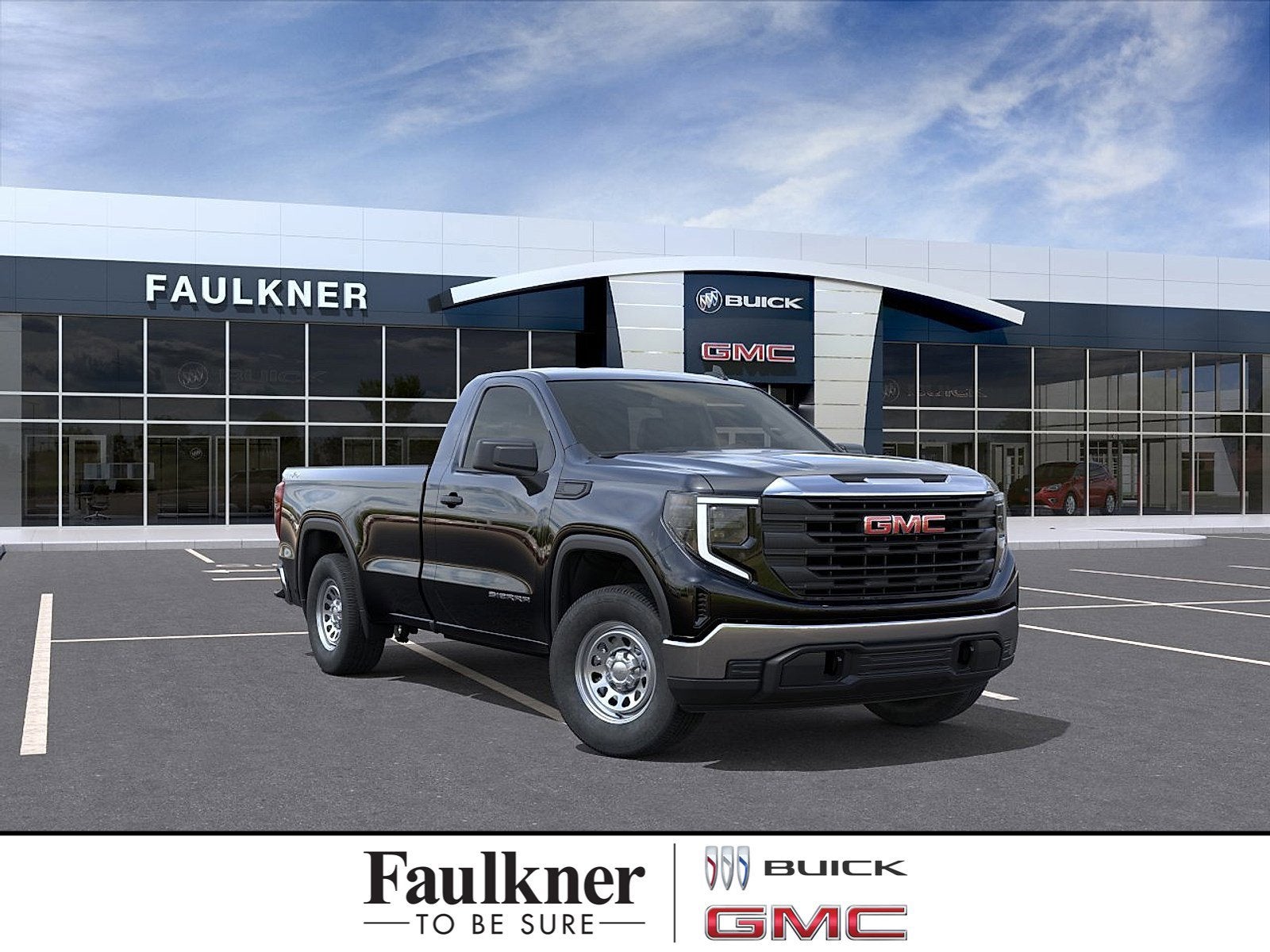 2026 GMC Sierra 1500 Pro in Onyx Black — front three-quarter view