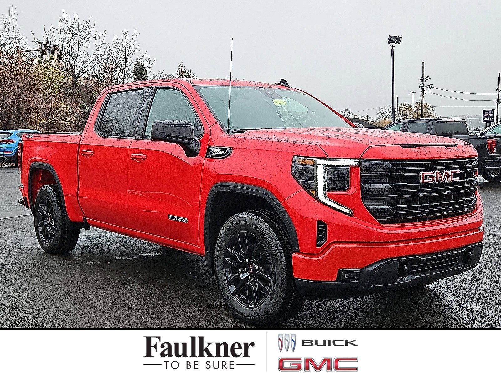2026 GMC Sierra 1500 Elevation in Cardinal Red — front three-quarter view