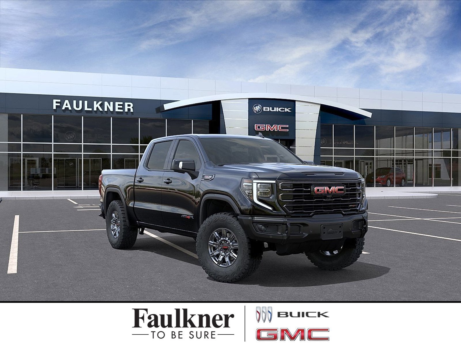 2026 GMC Sierra 1500 AT4X in Onyx Black — front three-quarter view