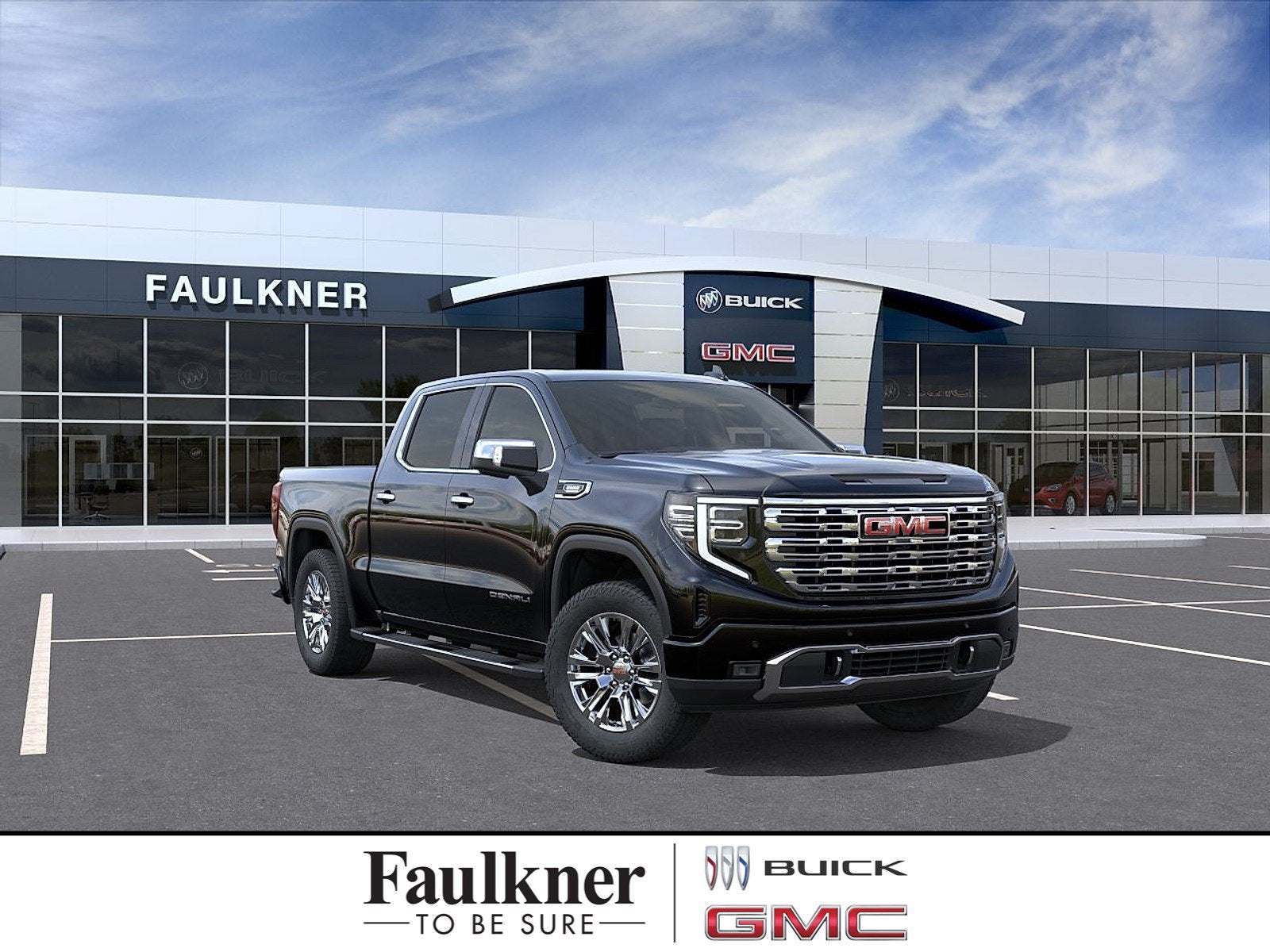 2026 GMC Sierra 1500 Denali in Onyx Black — front three-quarter view