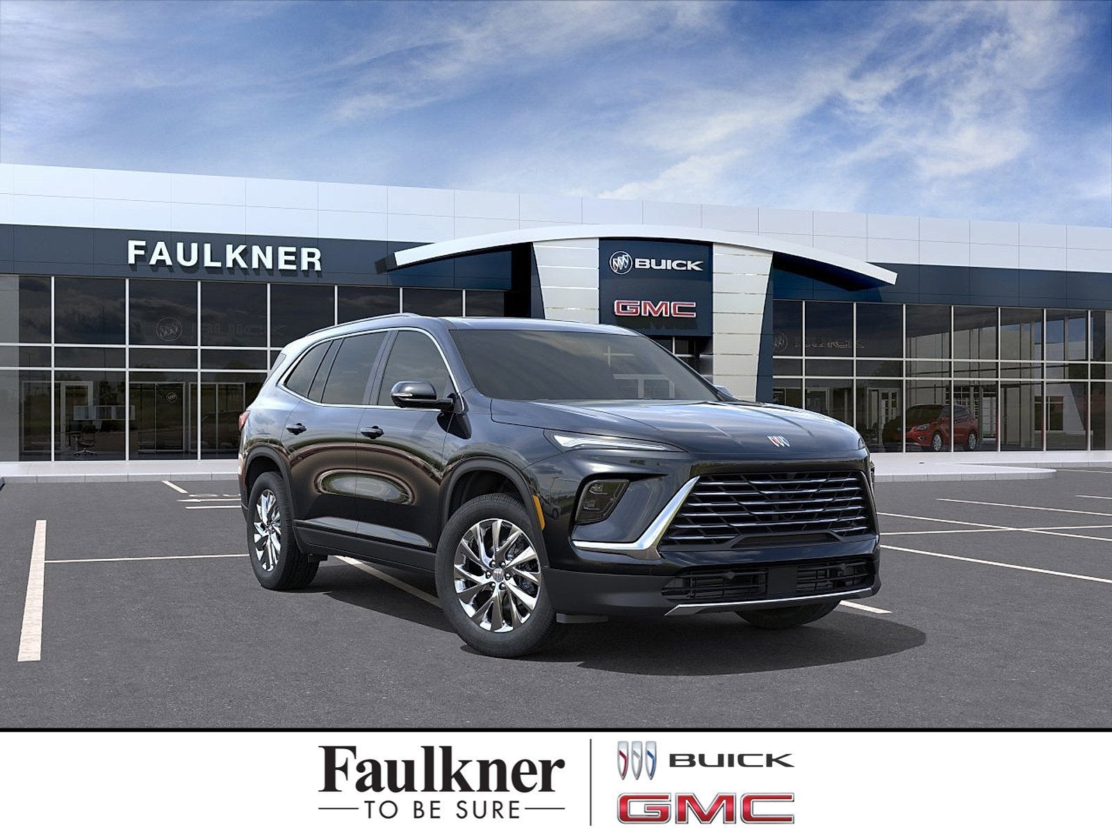 2026 Buick Enclave Preferred in Ebony Twilight Metallic — front three-quarter view