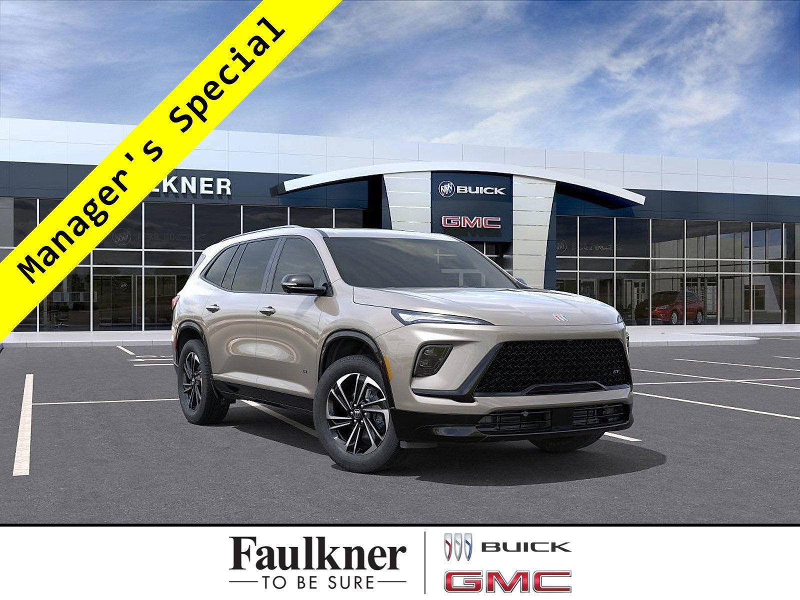 2026 Buick Enclave Sport Touring in Stone Metallic — front three-quarter view