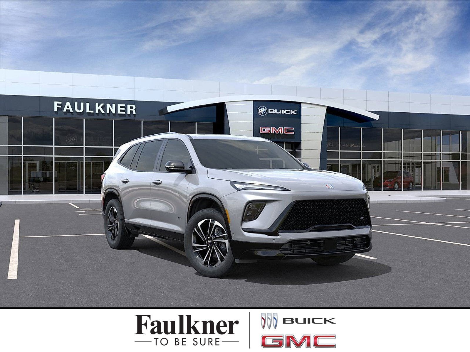 2026 Buick Enclave Sport Touring in Moonstone Gray Metallic — front three-quarter view