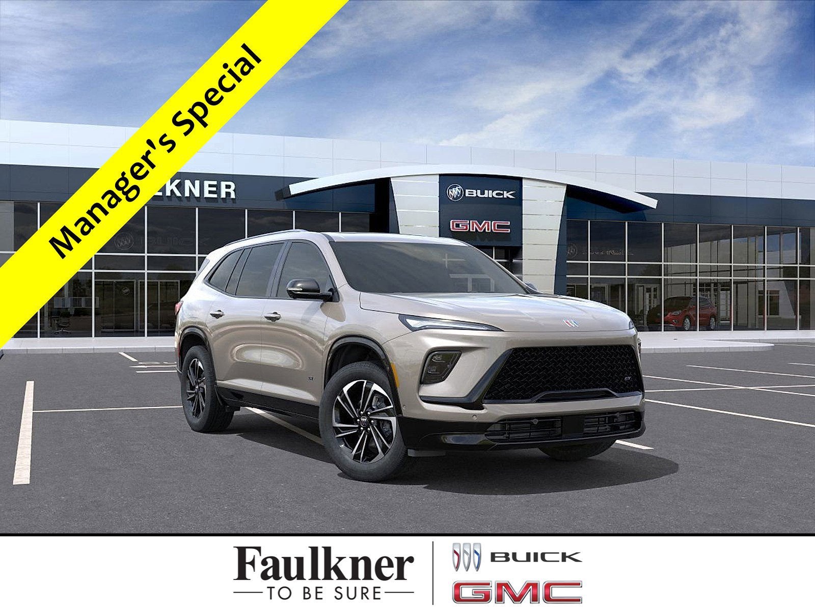 2026 Buick Enclave Sport Touring in Stone Metallic — front three-quarter view