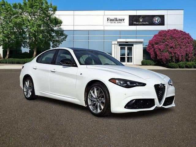 2024 Alfa Romeo Giulia Ti AWD in Alfa White — front three-quarter view