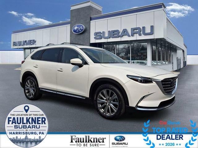 2021 Mazda Mazda CX-9 Signature AWD in Snowflake White Pearl Mica — front three-quarter view