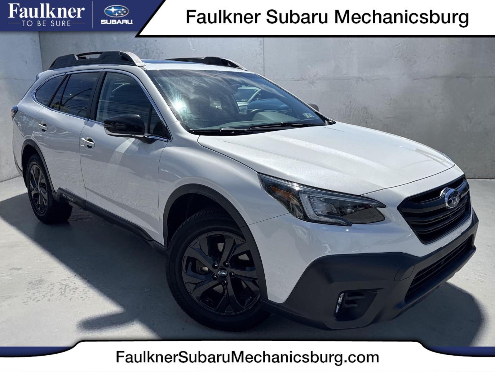 2020 Subaru Outback Onyx Edition XT CVT in Crystal White Pearl — front three-quarter view