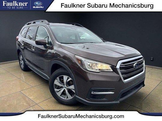 2019 Subaru Ascent 2.4T Premium 8-Passenger in Cinnamon Brown Pearl — front three-quarter view