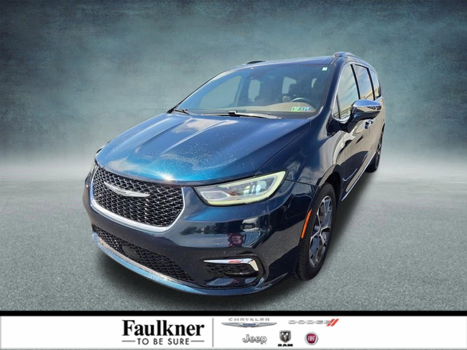 2021 Chrysler Pacifica Limited AWD in Fathom Blue Pearlcoat — front three-quarter view