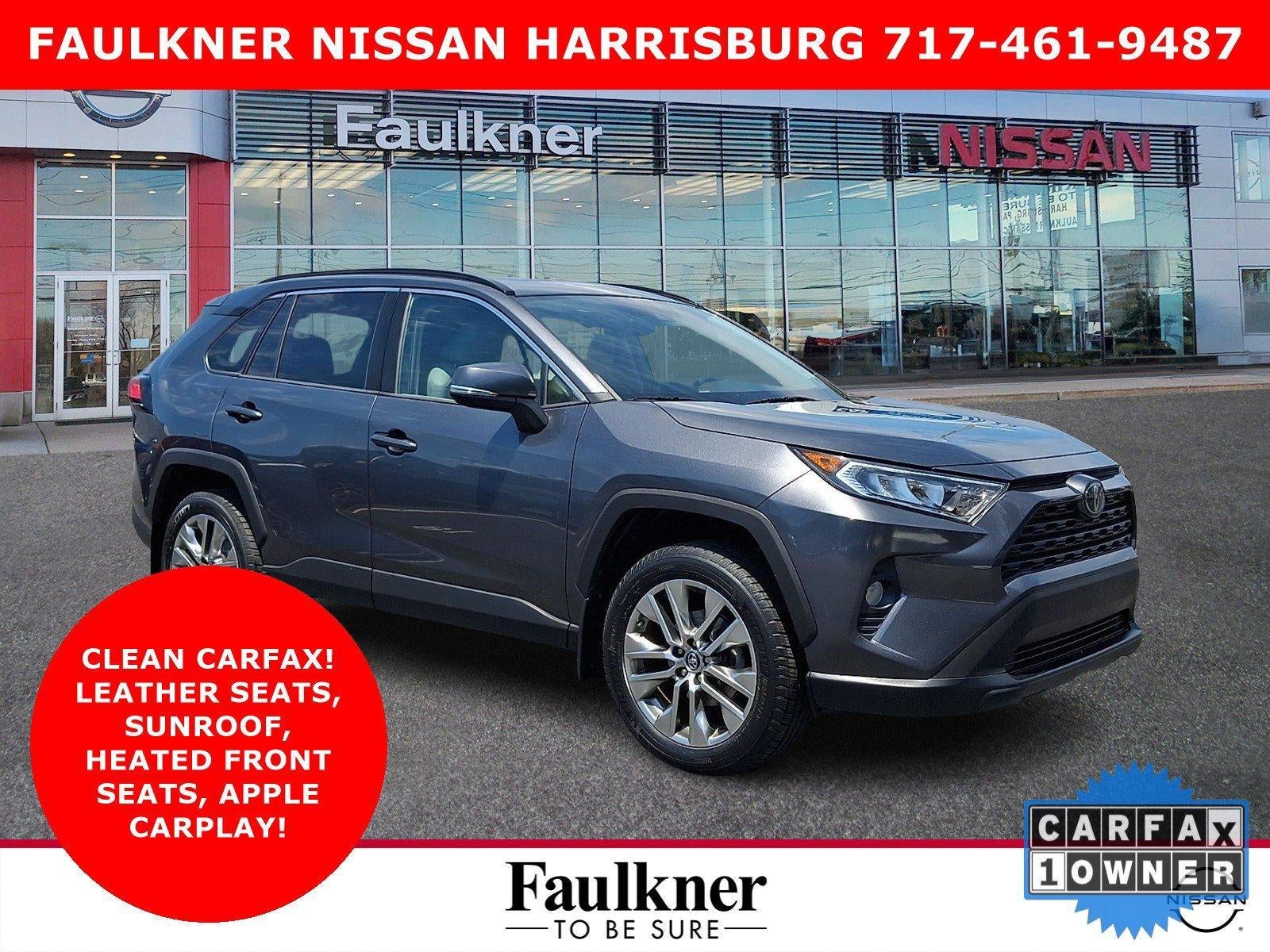 2019 Toyota RAV4 XLE Premium AWD (Natl) in Magnetic Gray Metallic — front three-quarter view