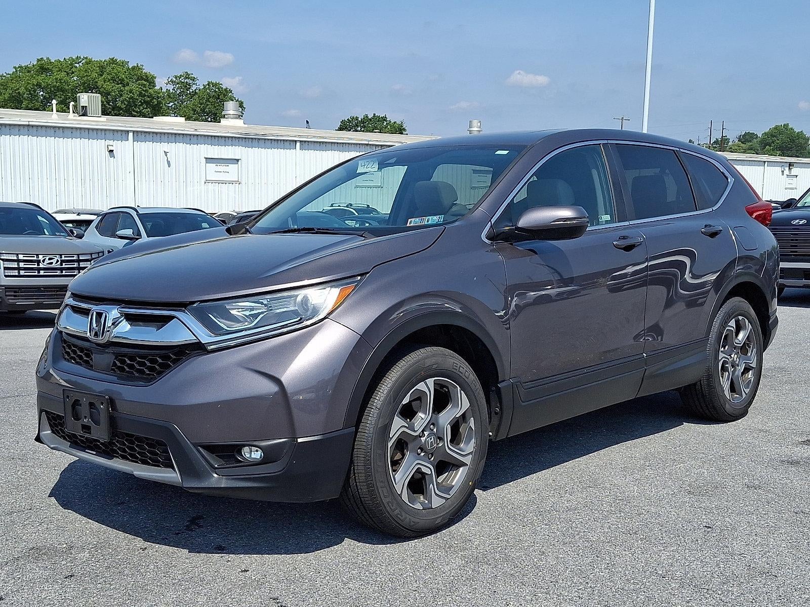 2018 Honda CR-V EX in Gunmetal Metallic — front three-quarter view